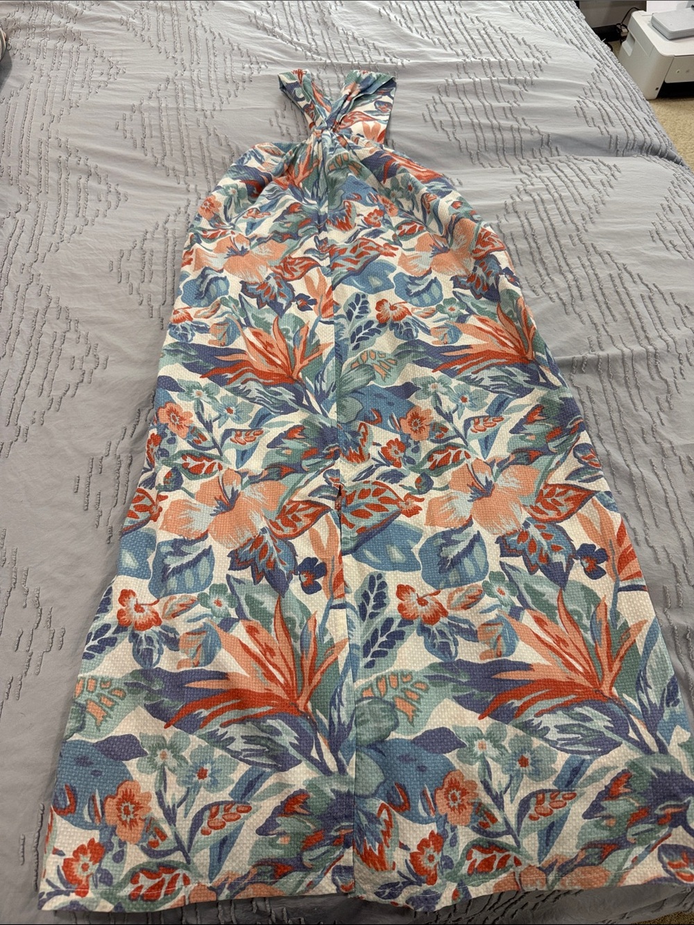Faherty Blue and Coral Floral Halter Dress NWOT with POCKETS!!! - Picture 10 of 15